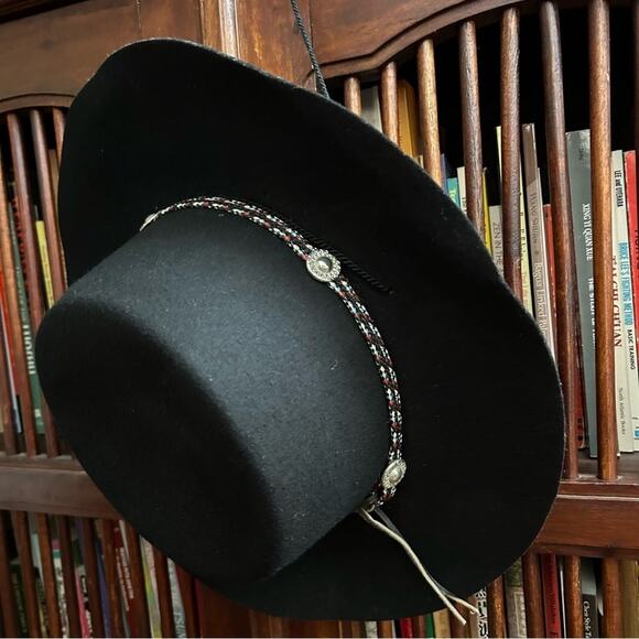 Vintage Golden Gate Hat & Cap Co. Black 100% Wool Western “Bolero”Hat, Size XL